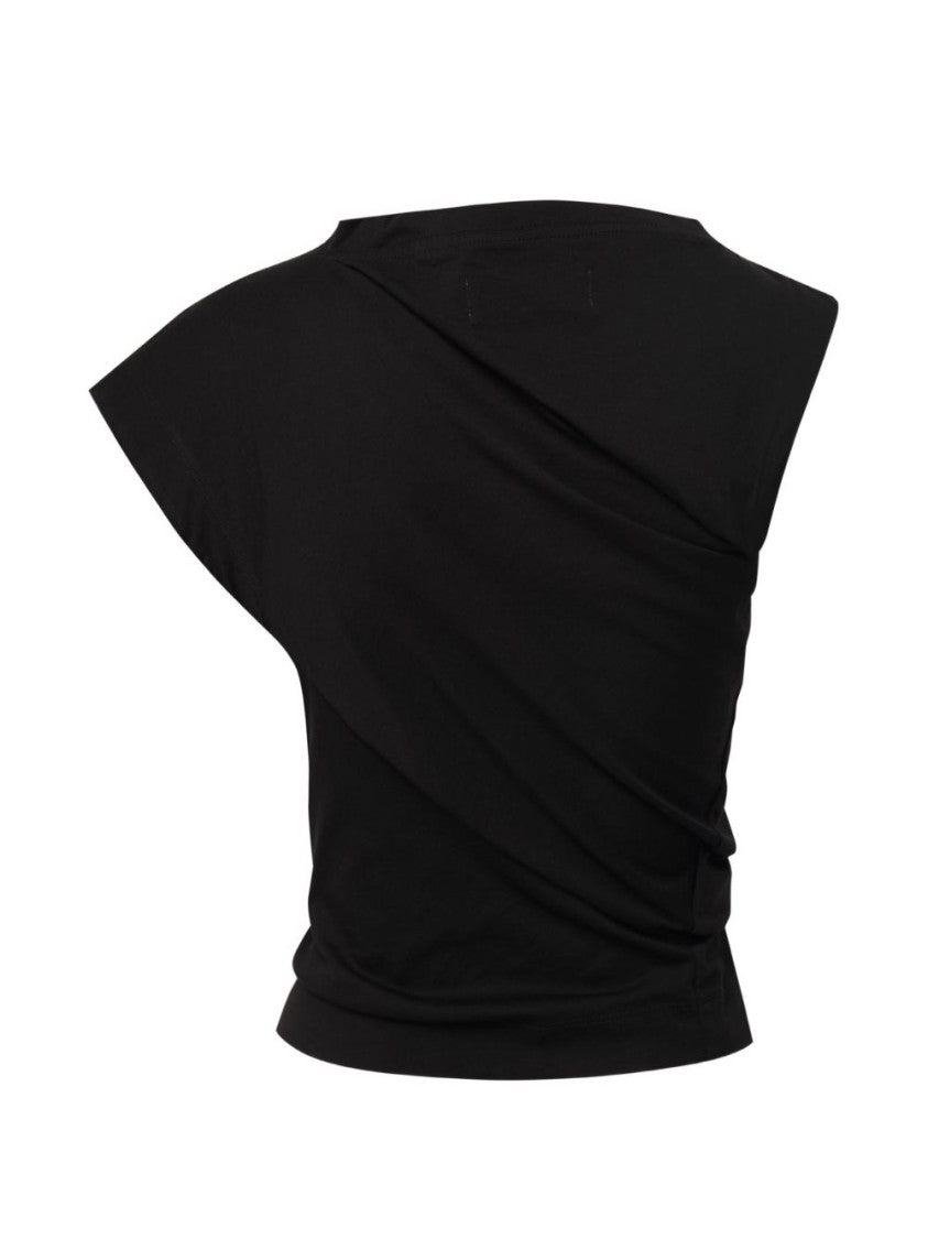 Vivienne Westwood Black Asymmetrical Draped Top
