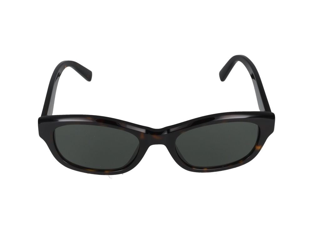 Saint Laurent Havana Distinctive Pattern Rectangular Sunglasses
