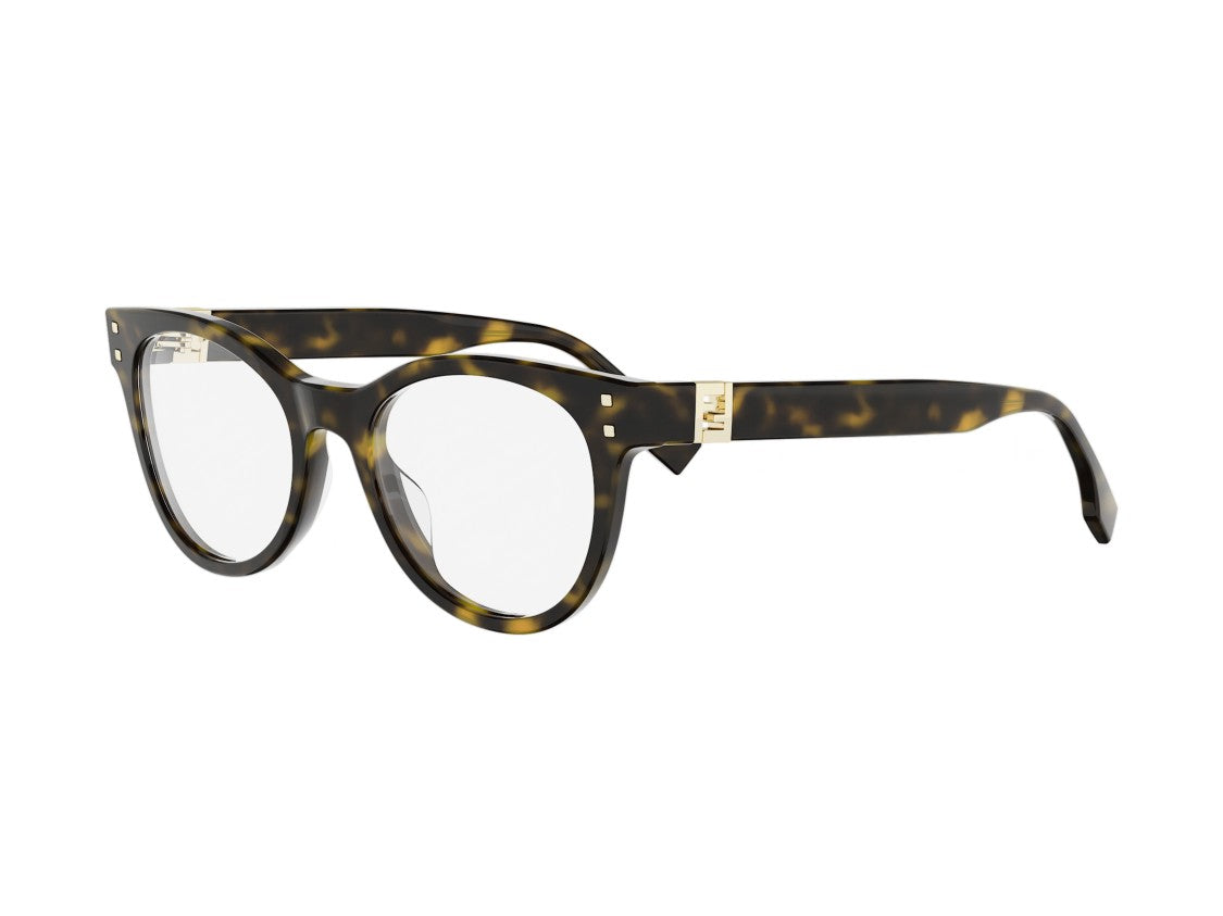 Fendi Fe50157i Tortoiseshell Round Eyeglasses