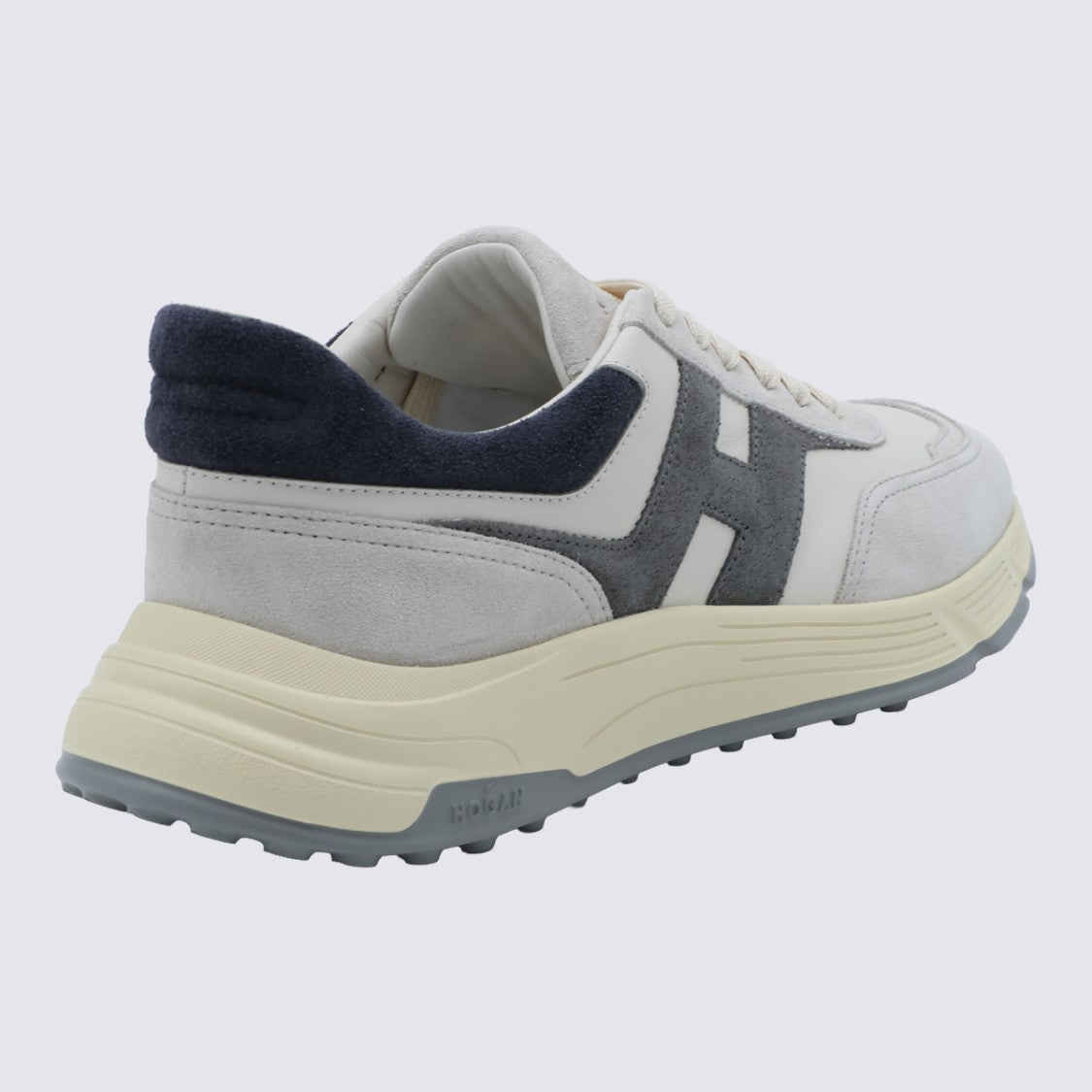 Hogan Layered Design Sneakers With Chunky Cream Sole