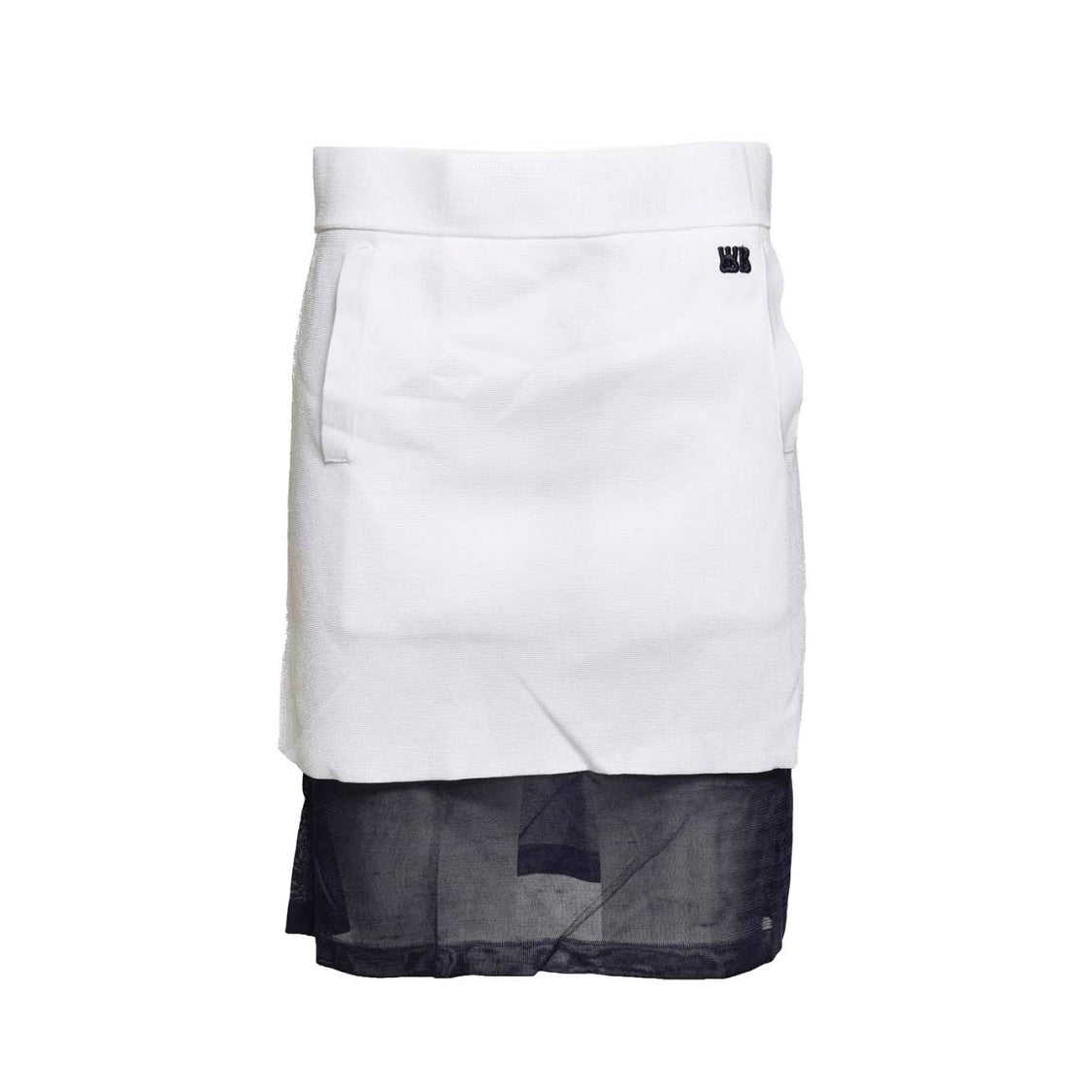 Wales Bonner Verse Mini Skirt In White Viscose