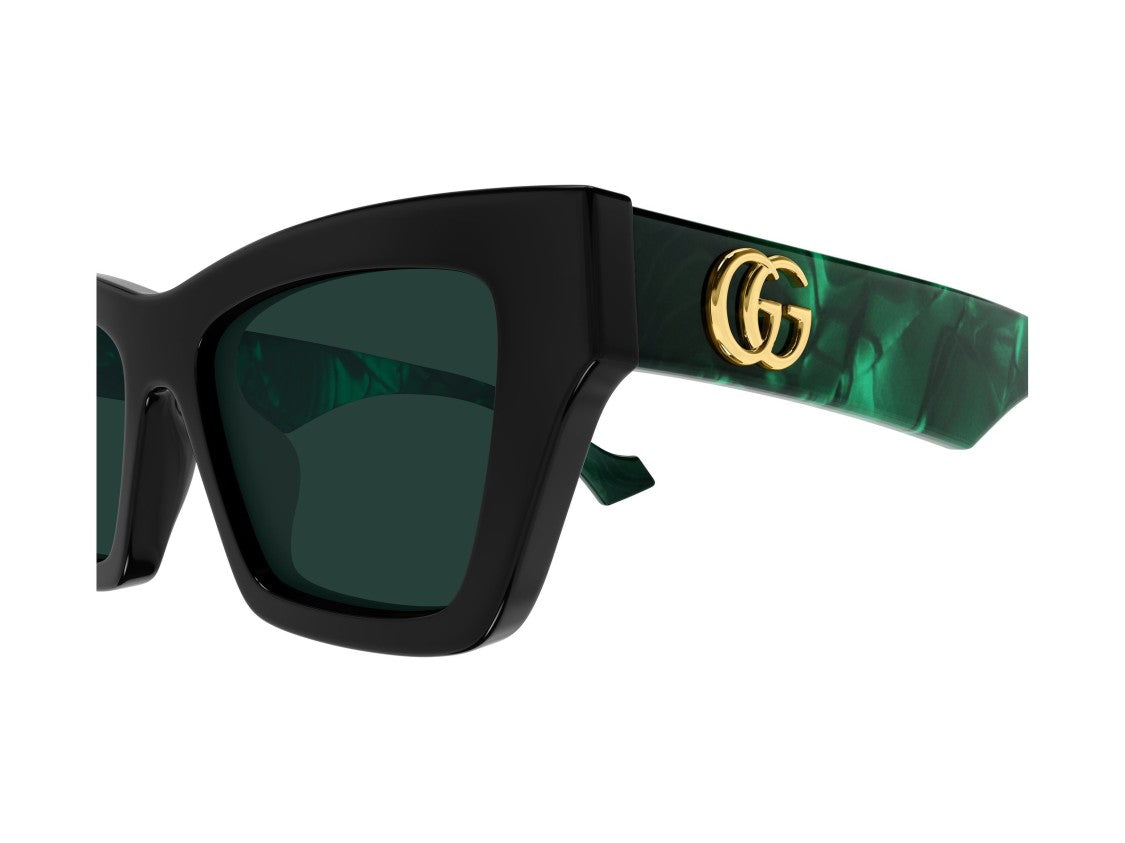 Gucci Gg1753s Marbled Green Oversized Square Sunglasses