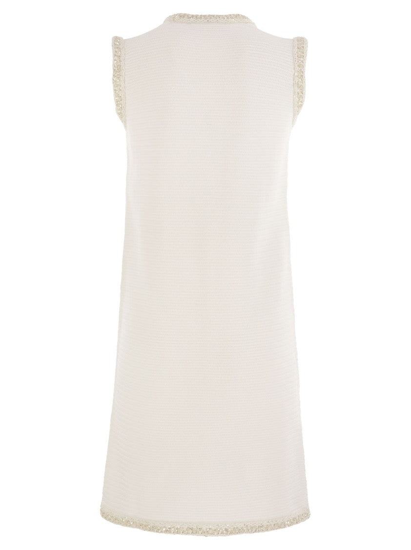 Fabiana Filippi Knitted Mini Dress With Sequin Edging