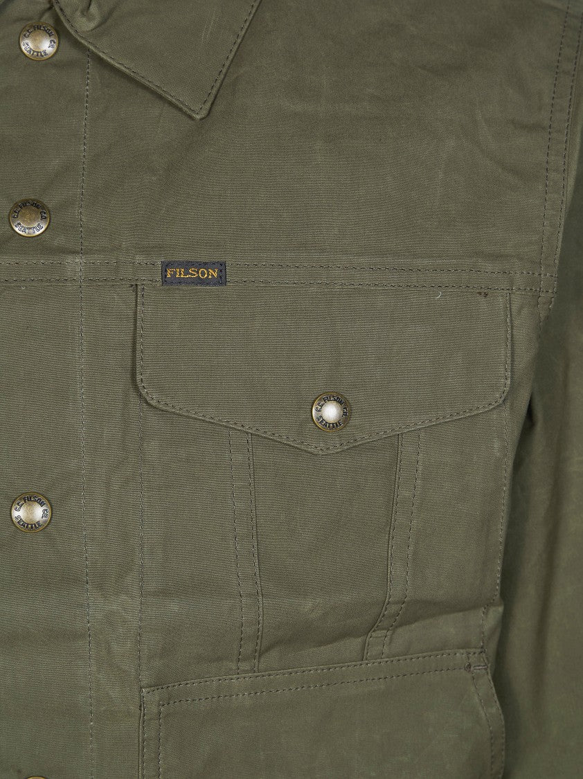Filson Men Green Cotton Multiple Pockets Jacket