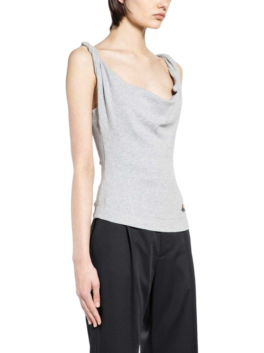 Vivienne Westwood Draped Grey Sleeveless Top
