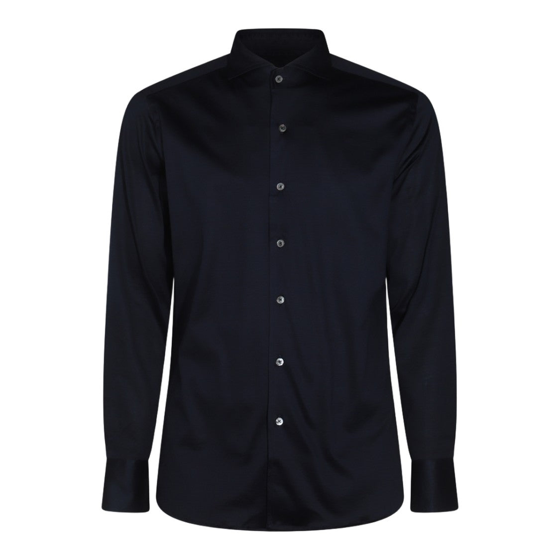 Canali Tailored Black Long-Sleeved Formal Shirt