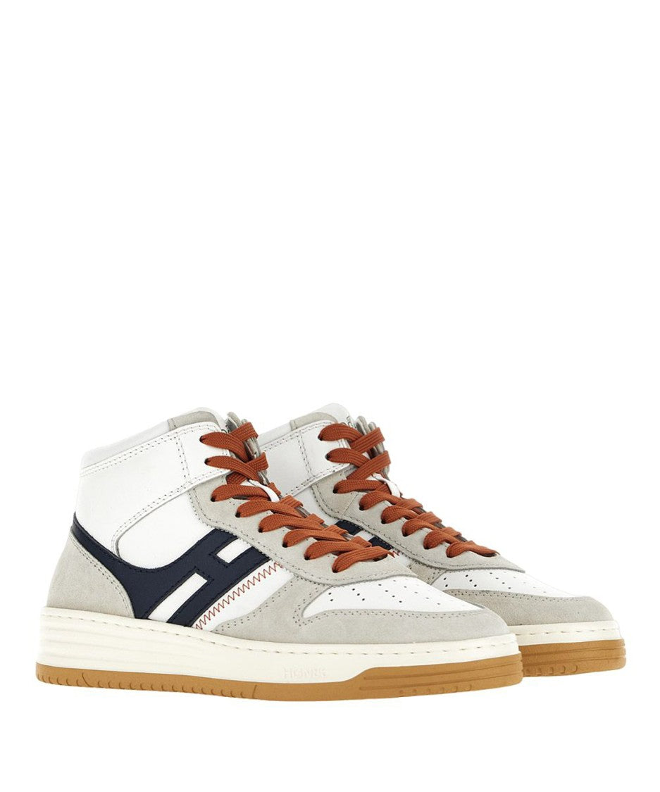 Hogan Mid-Top Sneakers With Suede Overlays