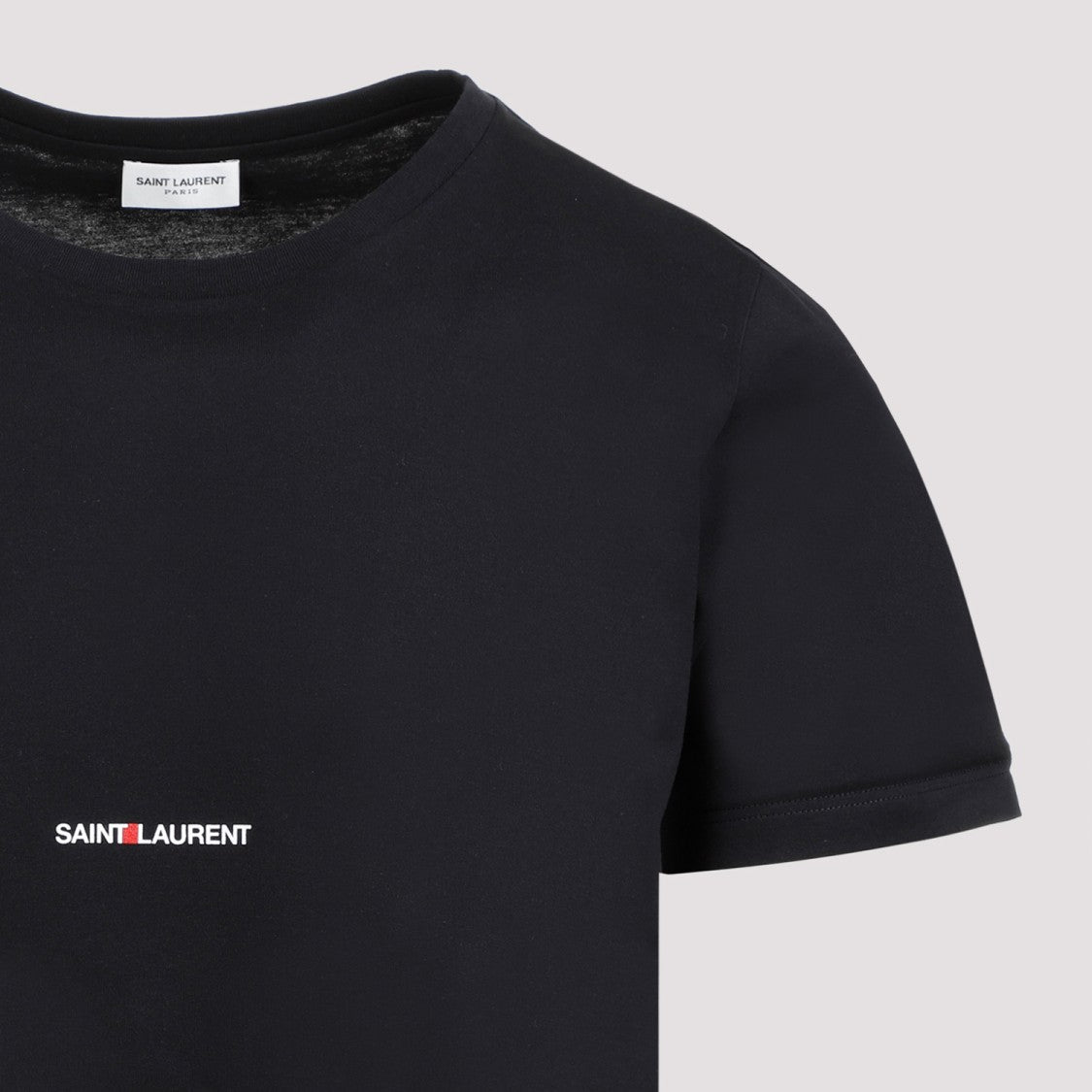 Saint Laurent Black Cotton T-Shirt