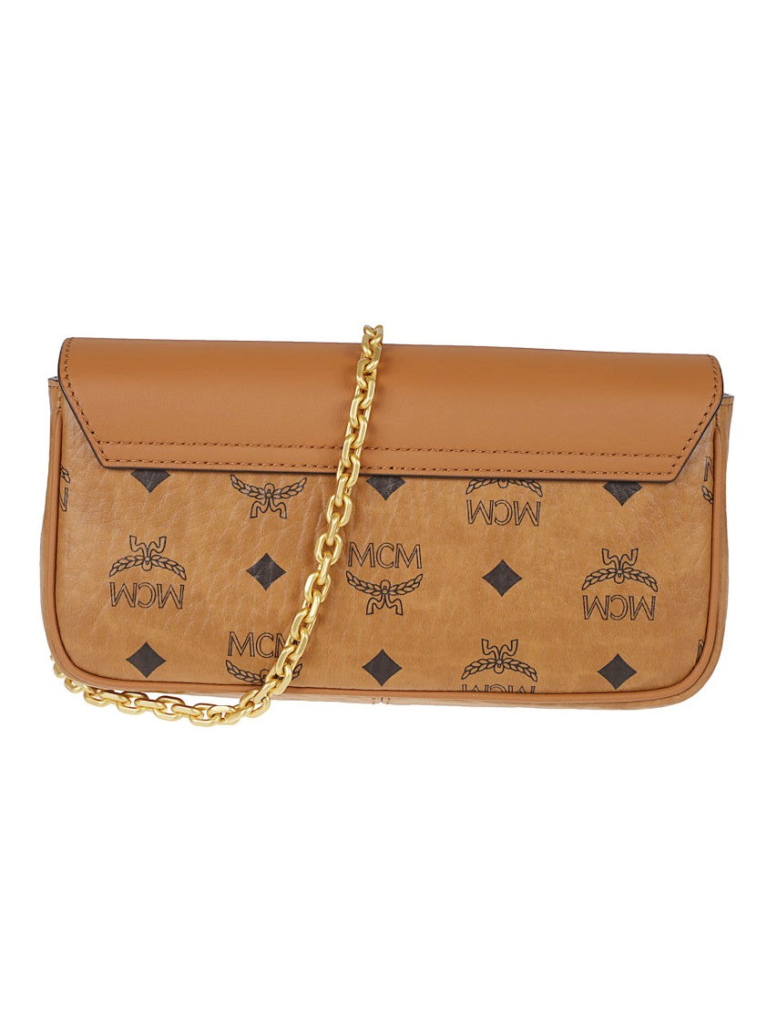 Mcm Rectangular Monogram Canvas Clutch Bag