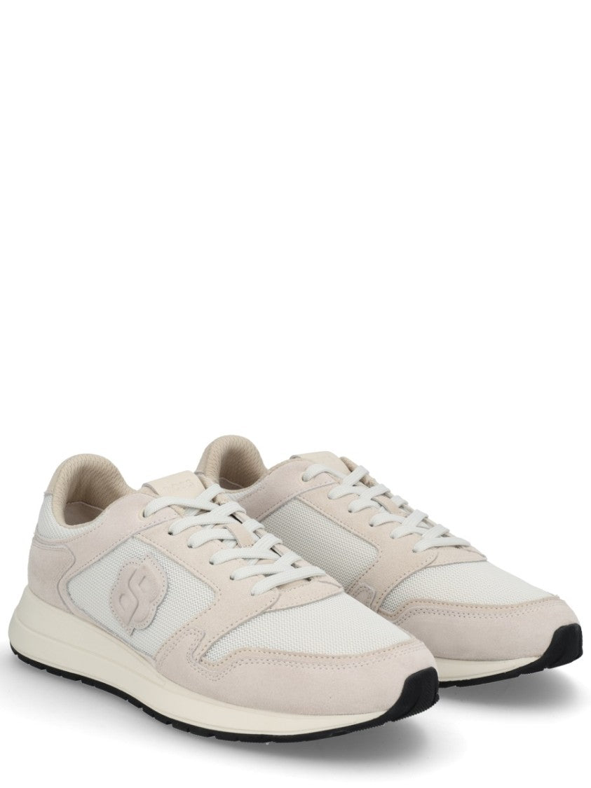 Boss Monogrammed Smooth Textured Leather Sneakers