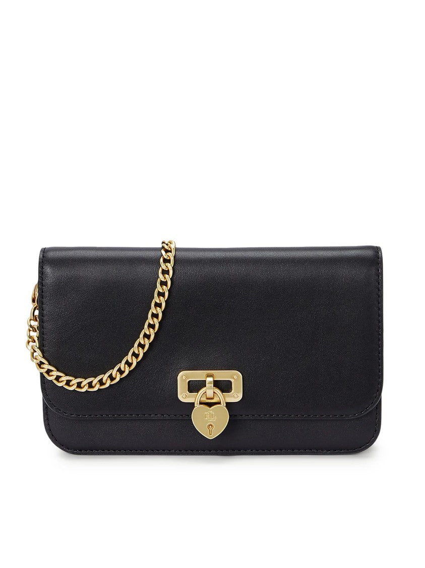 Lauren Ralph Lauren Rectangular Black Leather Clutch