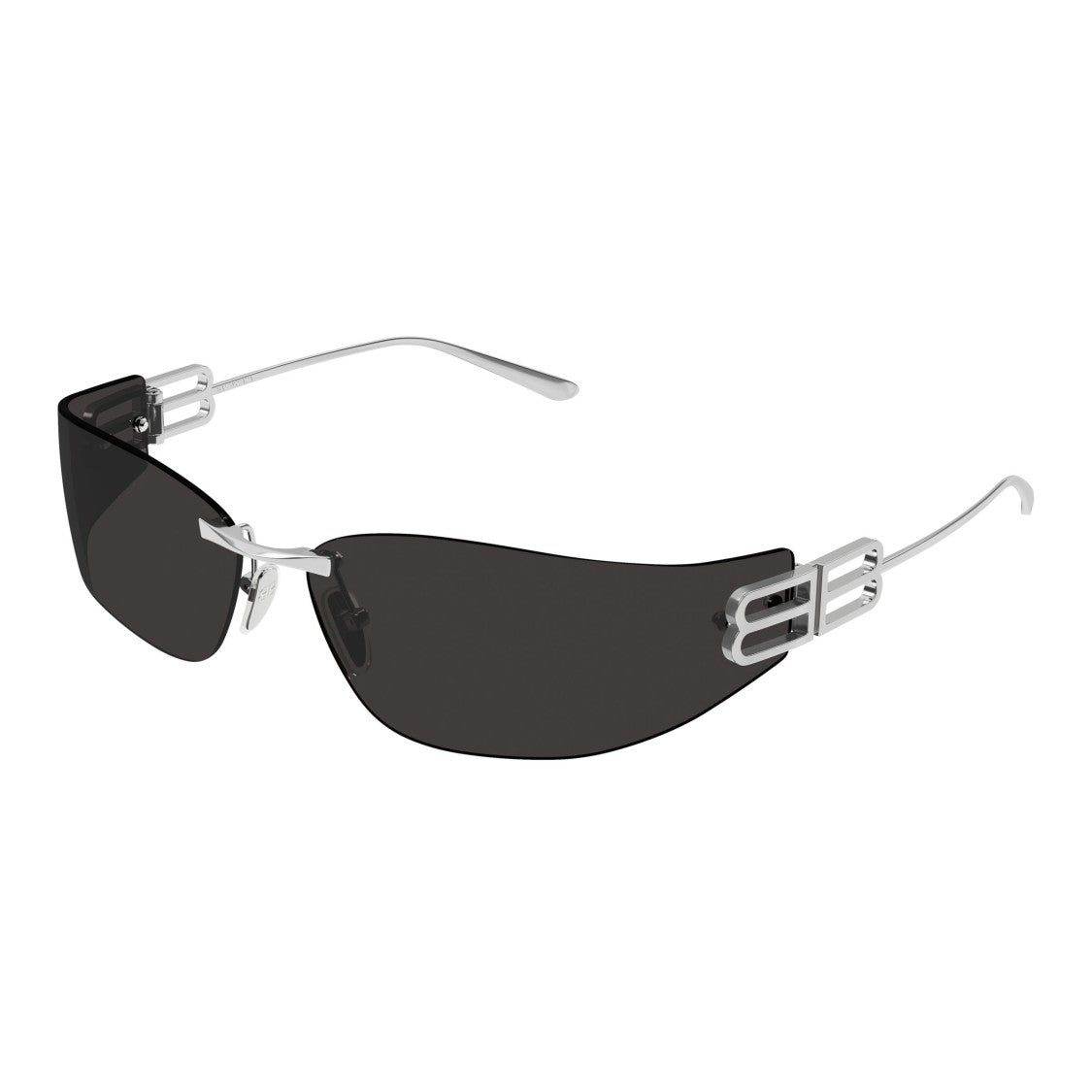 Balenciaga Rimless Sunglasses With Distinctive Double-B Logo