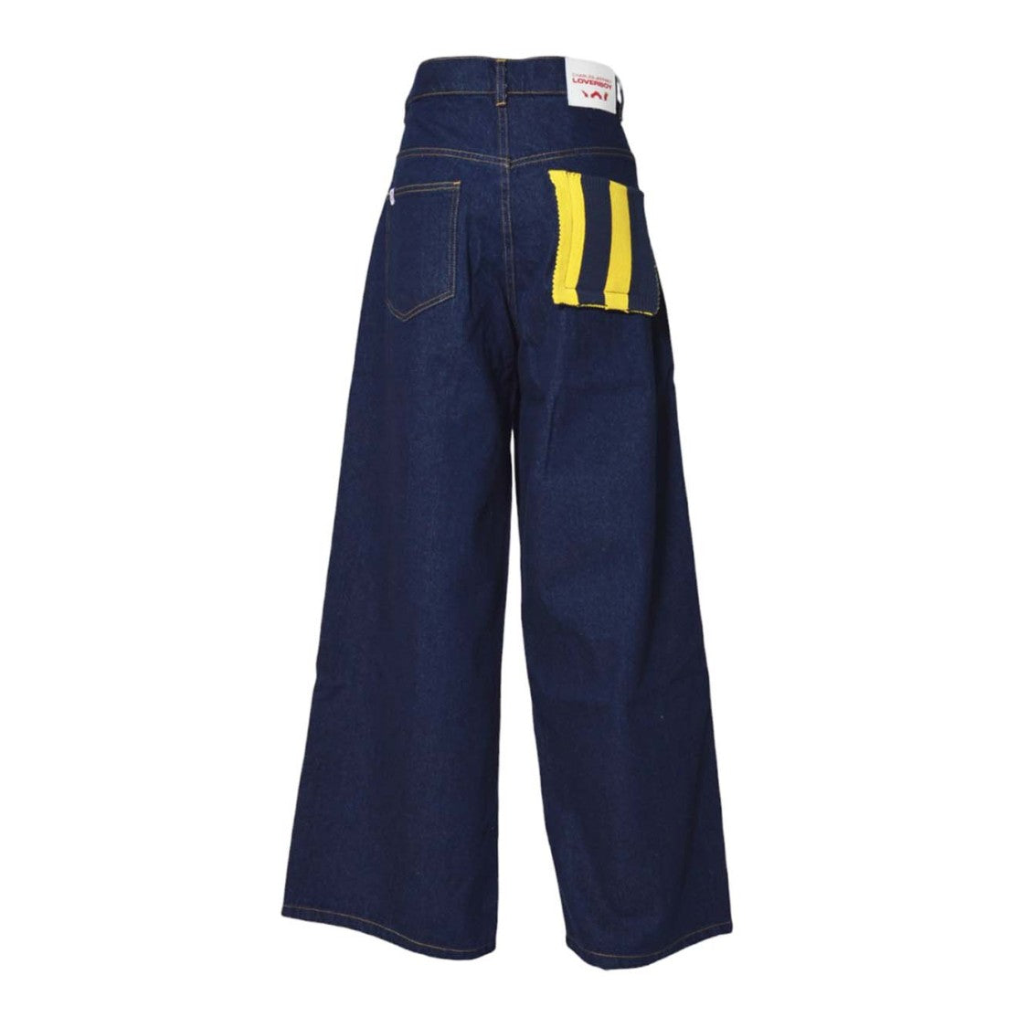 Charles Jeffrey Loverboy Blue Denim Wide Leg Jeans