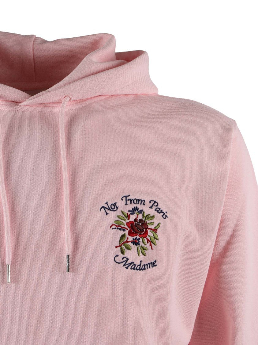 Drôle De Monsieur Light Pink Slogan Rose Hoodie
