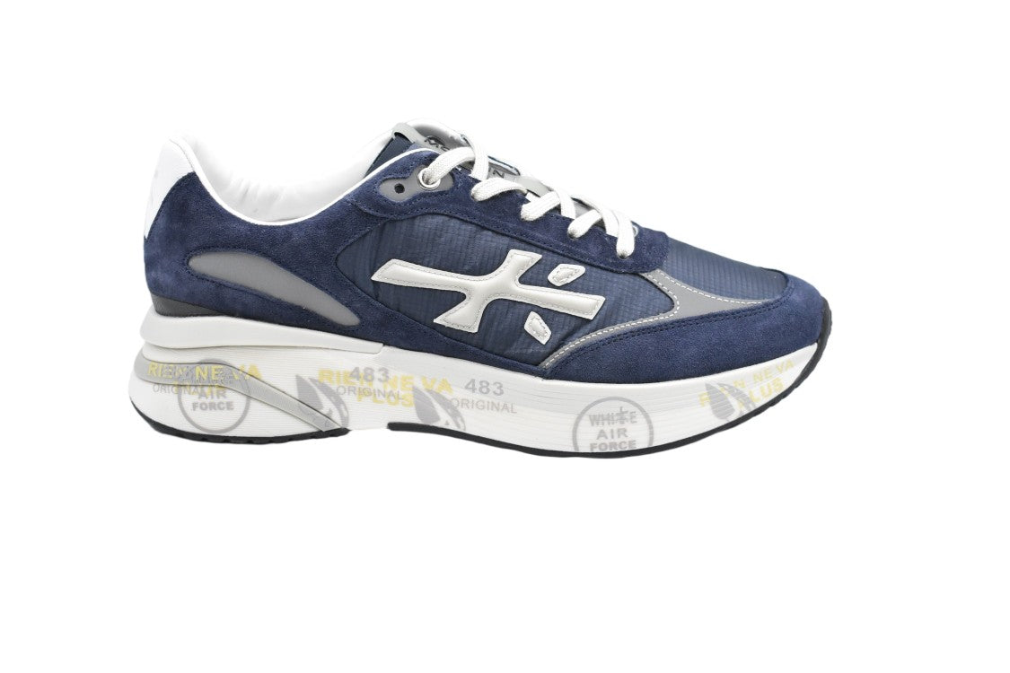 Premiata Blue Lightweight Stability Cushioned Low Shoes