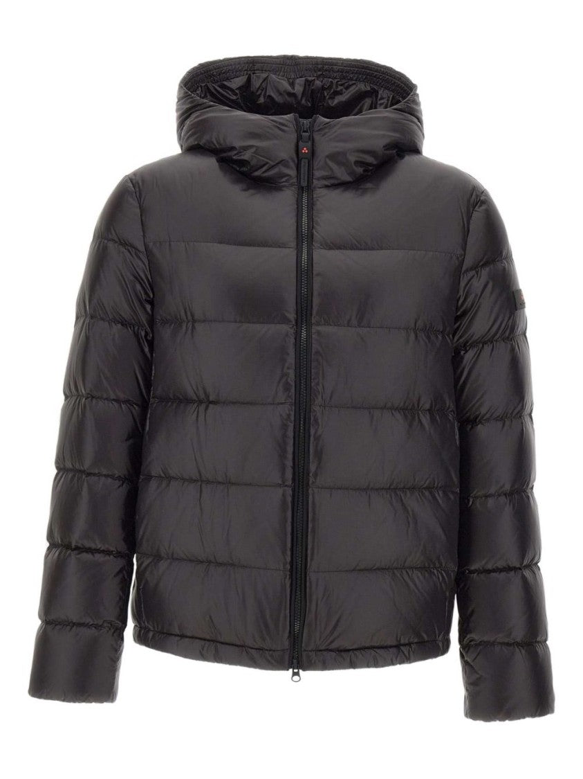 Peuterey Classic Black Tailored Coat With Minimalist Design