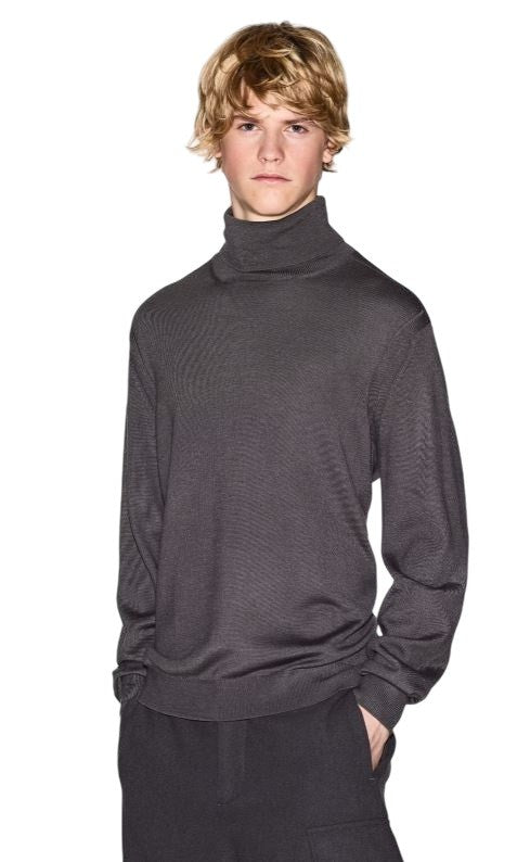 Armani Exchange Regular Fit Turtleneck Sweater With Ribbed Details