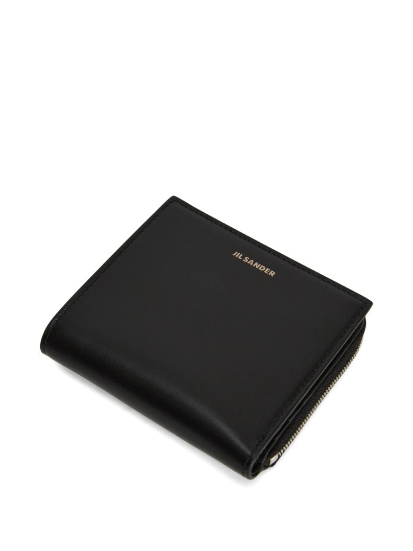 Jil Sander Compact Minimalist Portafoglio Metallic Wallet