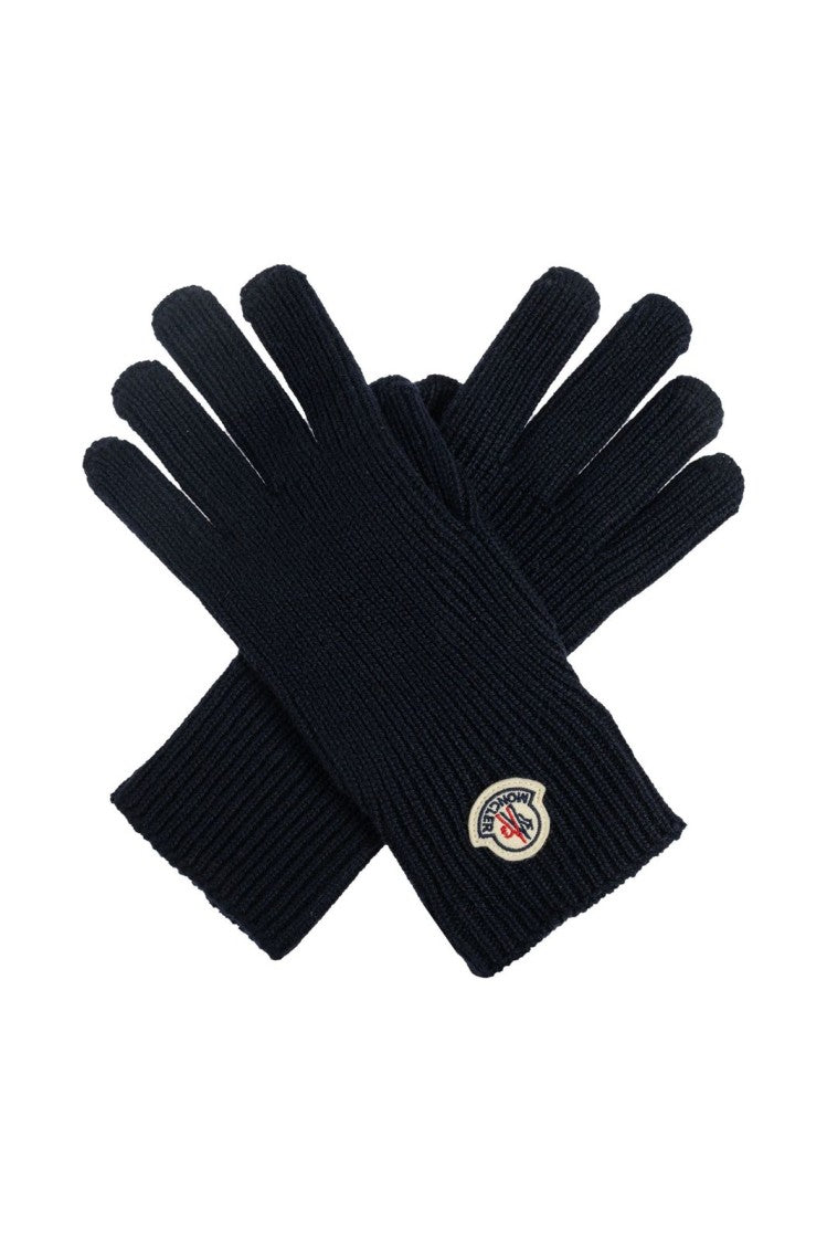 Moncler Ribbed Texture Knitted Gloves