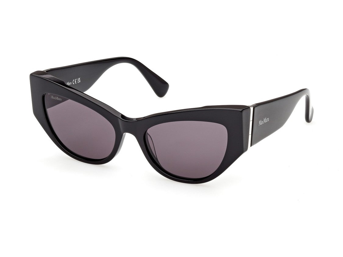 Max Mara Glossy Black Mm0192 Cat-Eye Acetate Sunglasses