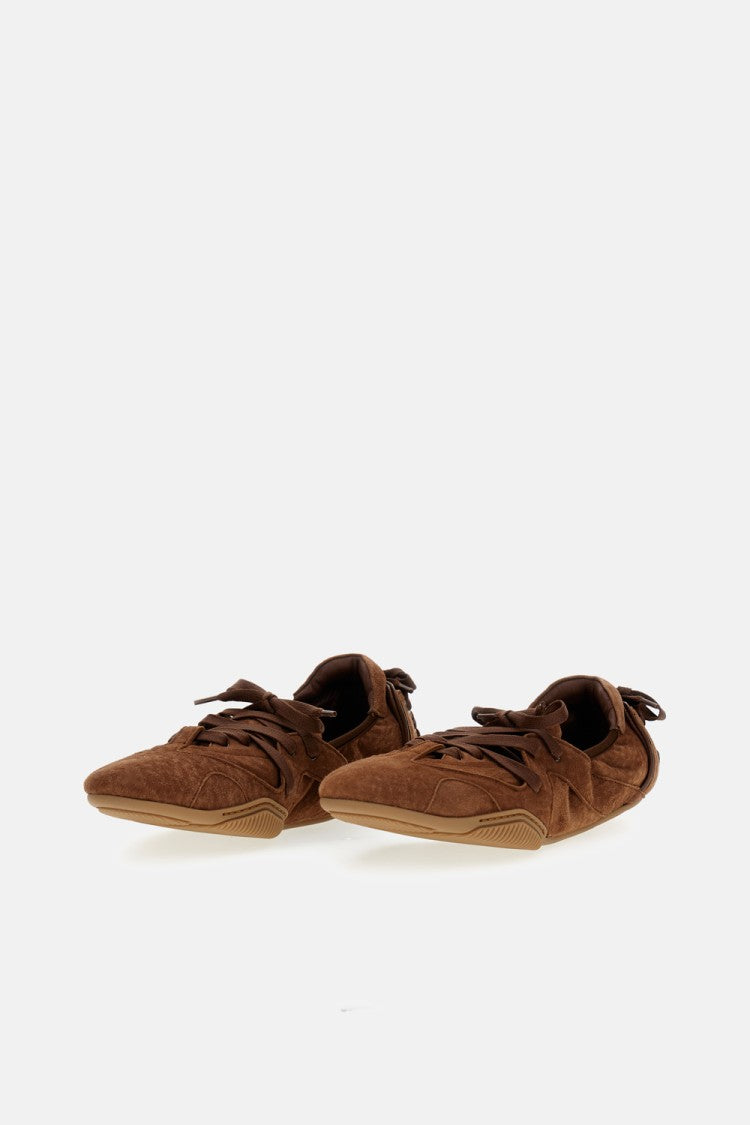 Acne Studios Brown Sneakers With Classic Silhouette And Smooth Finish