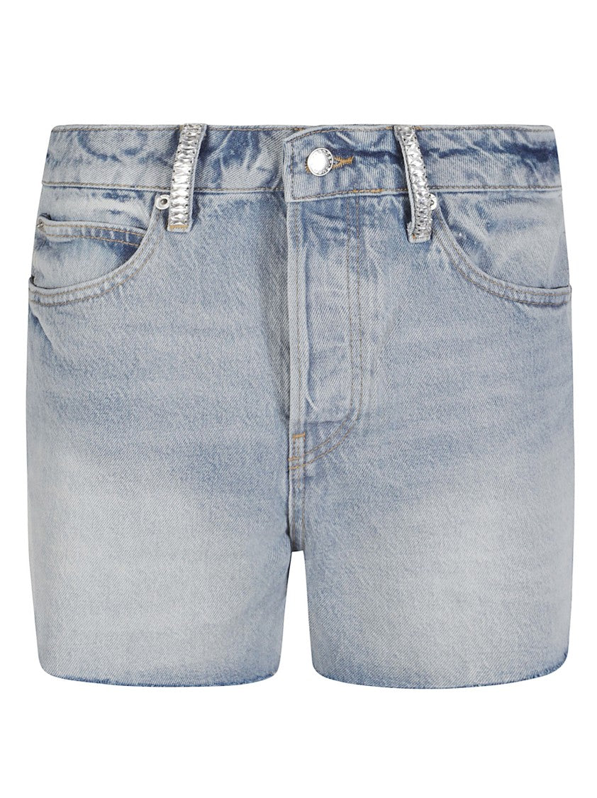 Alexander Wang Mid Rise Relaxed Cotton Shorts