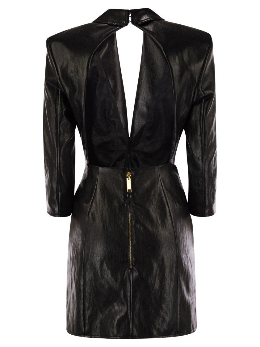 Elisabetta Franchi Craquelé Dress With Lapels