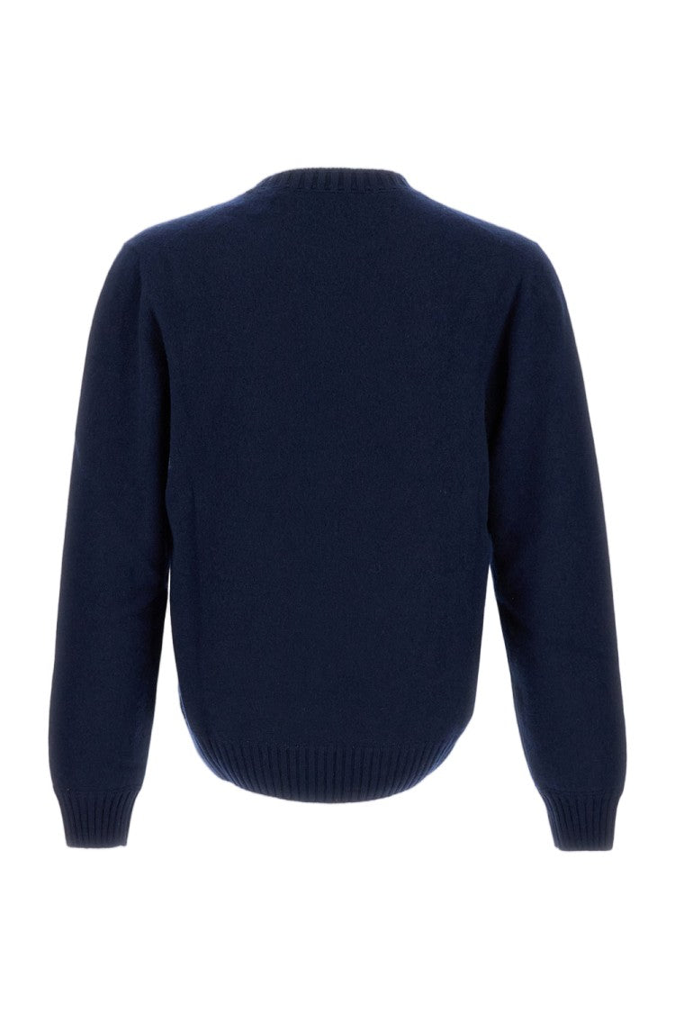 Gran Sasso Blue Crew Neck Cashmere Sweater