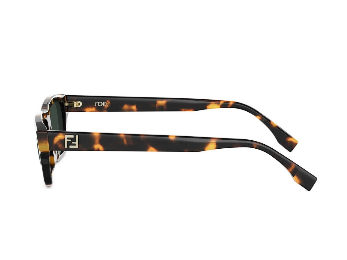 Fendi Fe40199i Square Tortoiseshell Acetate Sunglasses