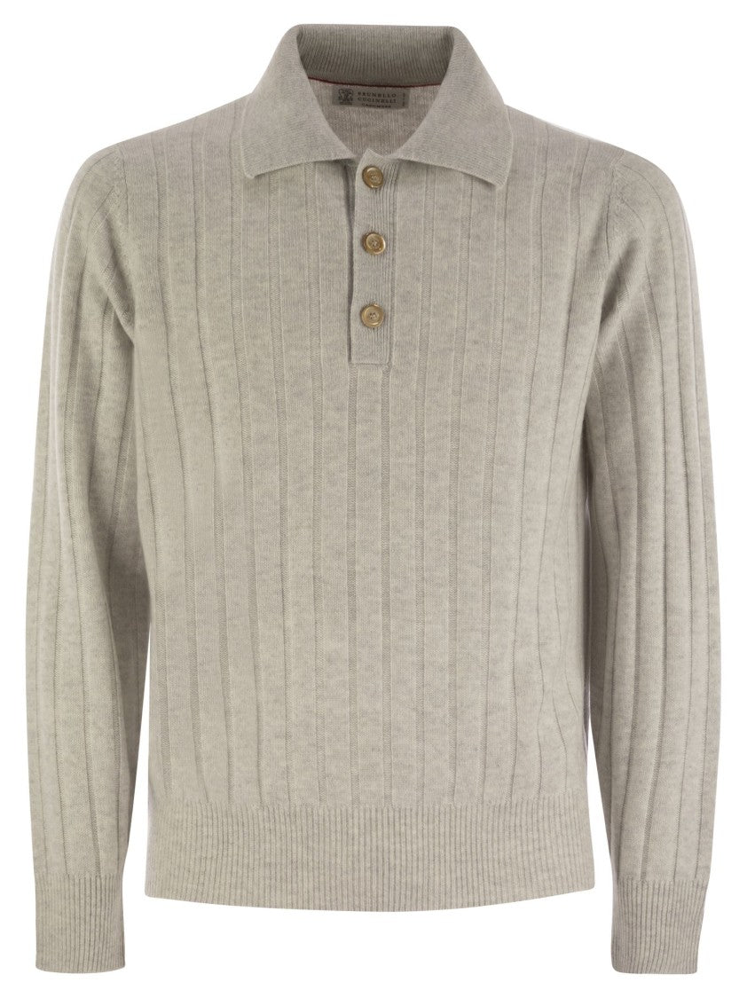 Brunello Cucinelli Cashmere Knit Polo Shirt
