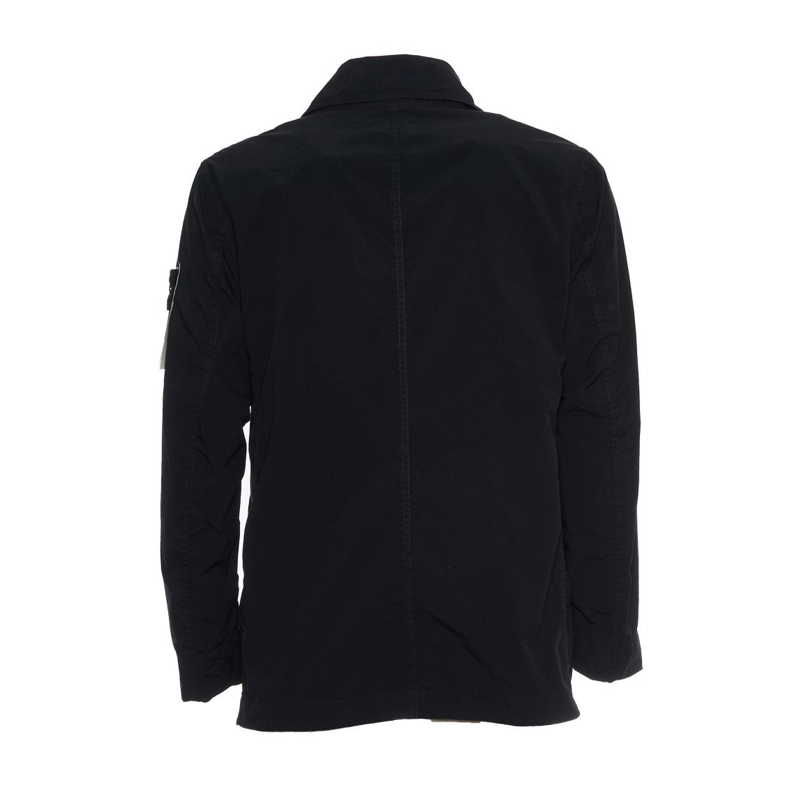 Stone Island Tailored Black Jacket With Structured Collar