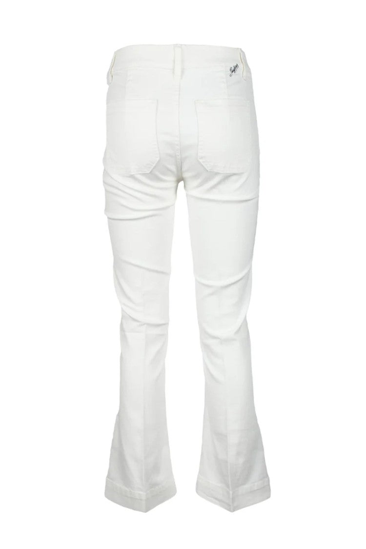 Seafarer Cropped White Denim Jeans