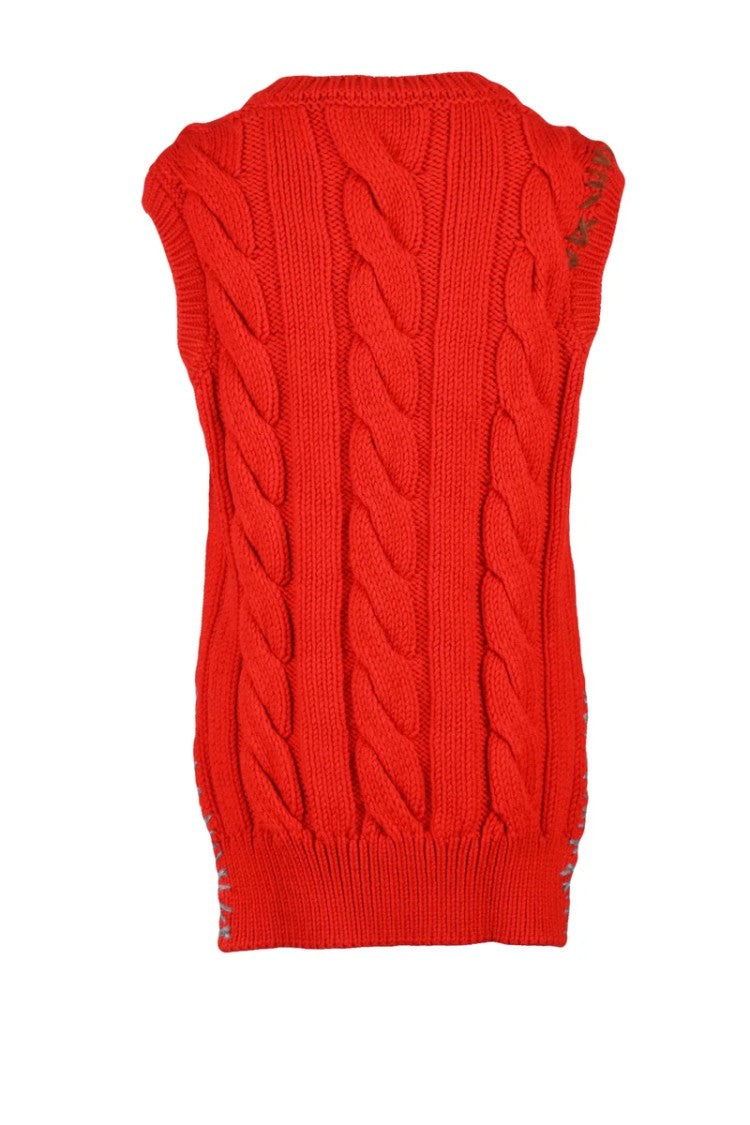 Marni Knitted Vest - Red