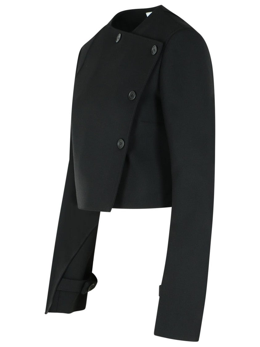 Courrèges Oblique' Black Wool Blend Jacket