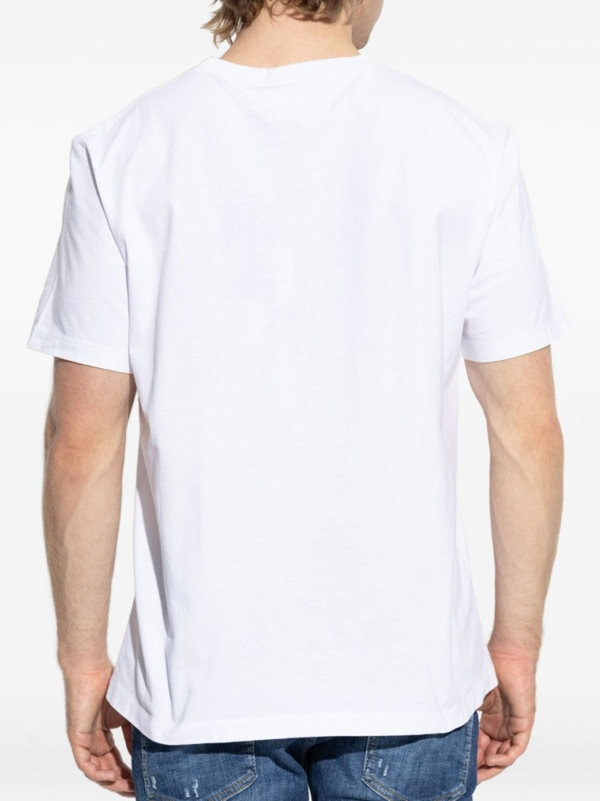 Dsquared2 Logo-Embellished White Cotton T-Shirt