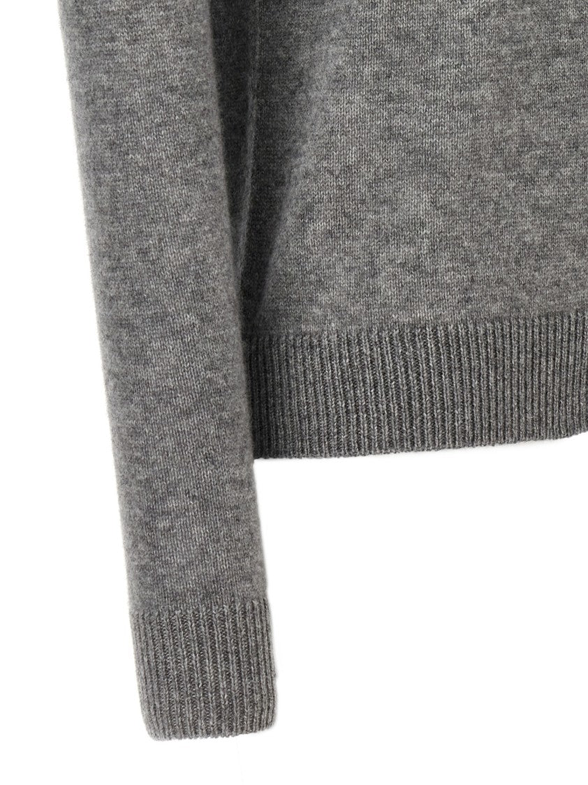 Theory Fitted Cashmere Sweater With Crew Neck