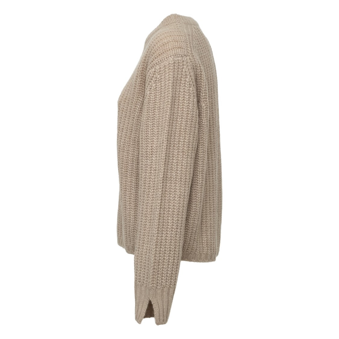 Allude Ribbed Cashmere Silk Boxy Crewneck Sweater