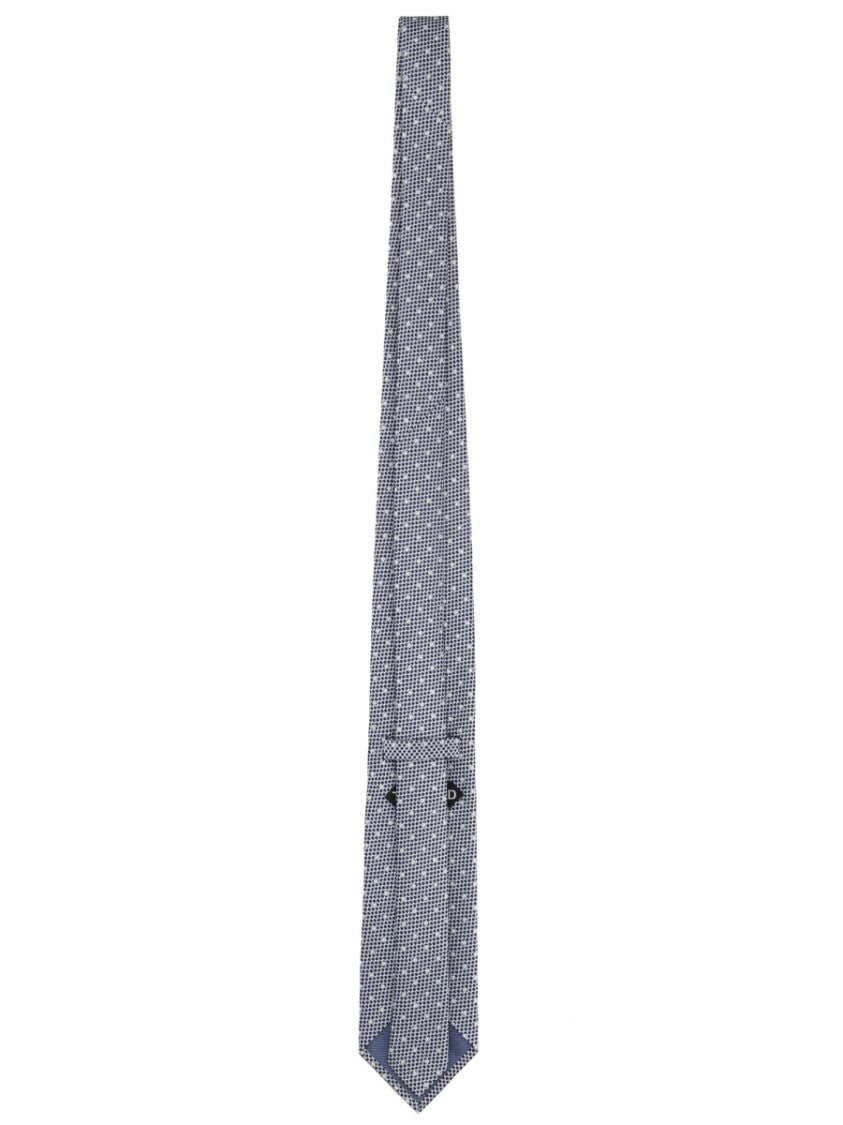 Tom Ford Subtle Geometric Print Silk Blend Tie