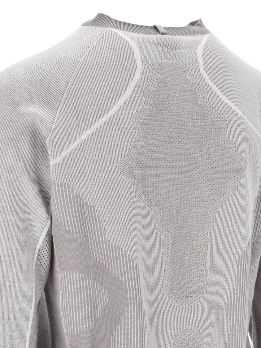 Oakley Grey Latitude Veil Wool-Blend Crewneck Technical Sweater
