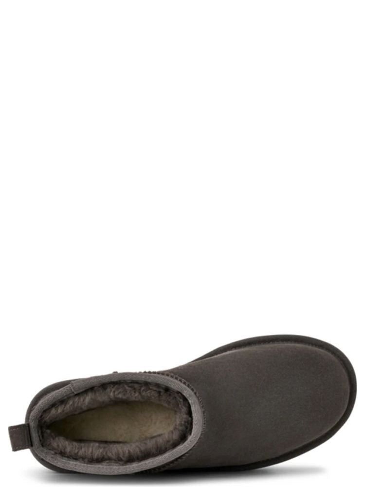 Ugg Grey Ultra Mini Platform Suede Ankle Boots
