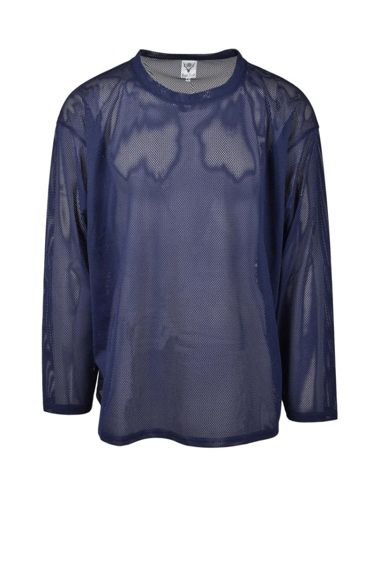 South2 West8 Blue Mesh Polyester T-Shirt