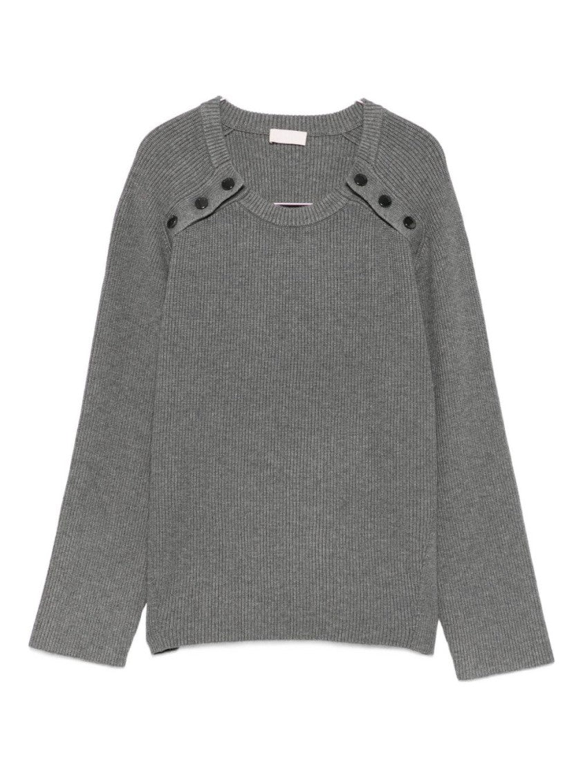 Liu Jo Ribbed Knit Sweater With Button Detailing