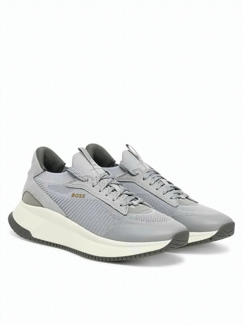 Hugo Boss Knitted Polyester Sneakers With Cushioned Midsole