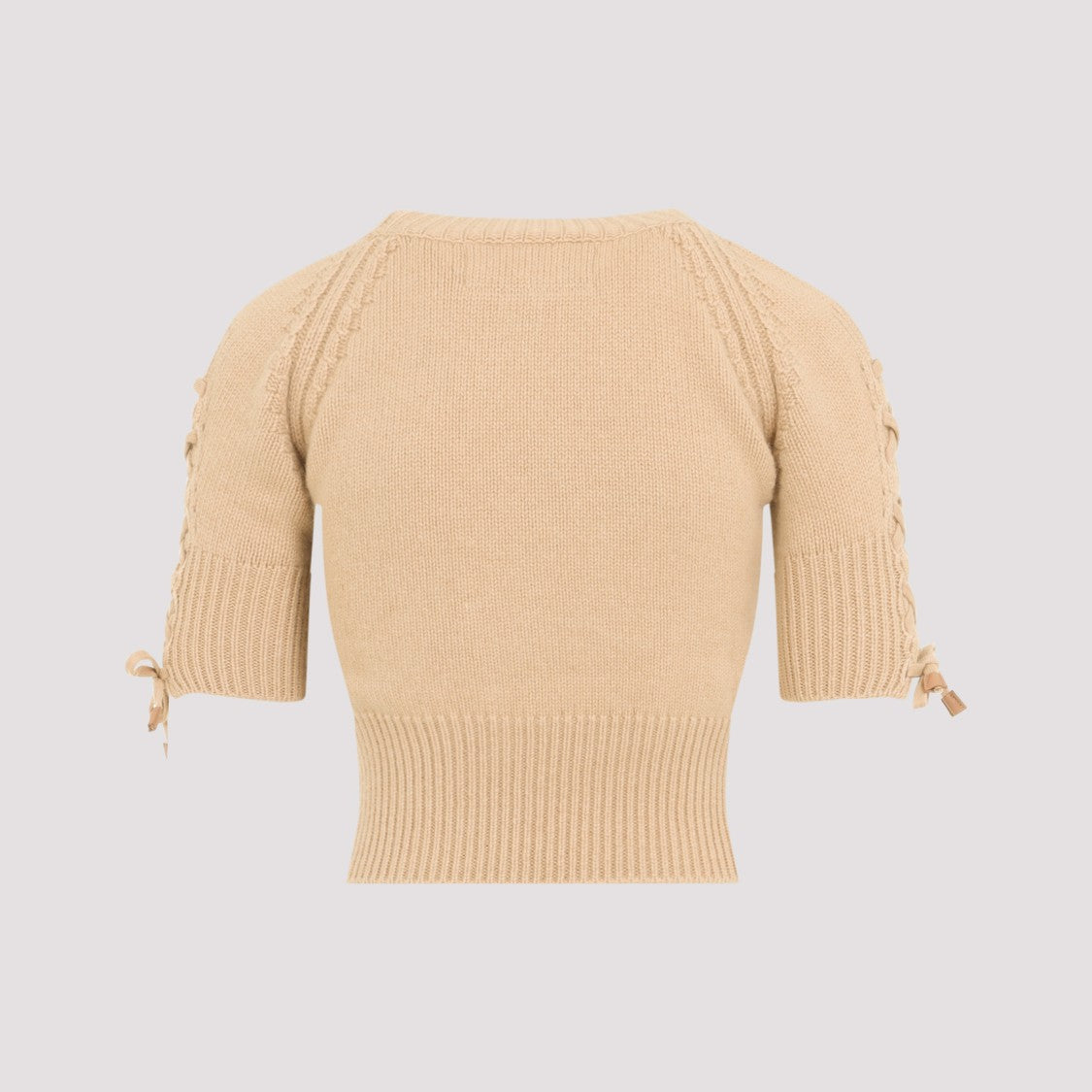 Ermanno Scervino Knit Beige Cashmere Pullover