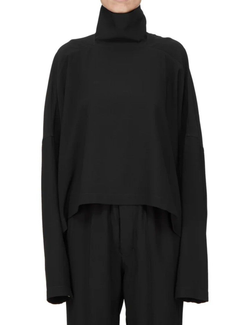 Rick Owens Jumbo Tabard Boxy Cropped Turtleneck