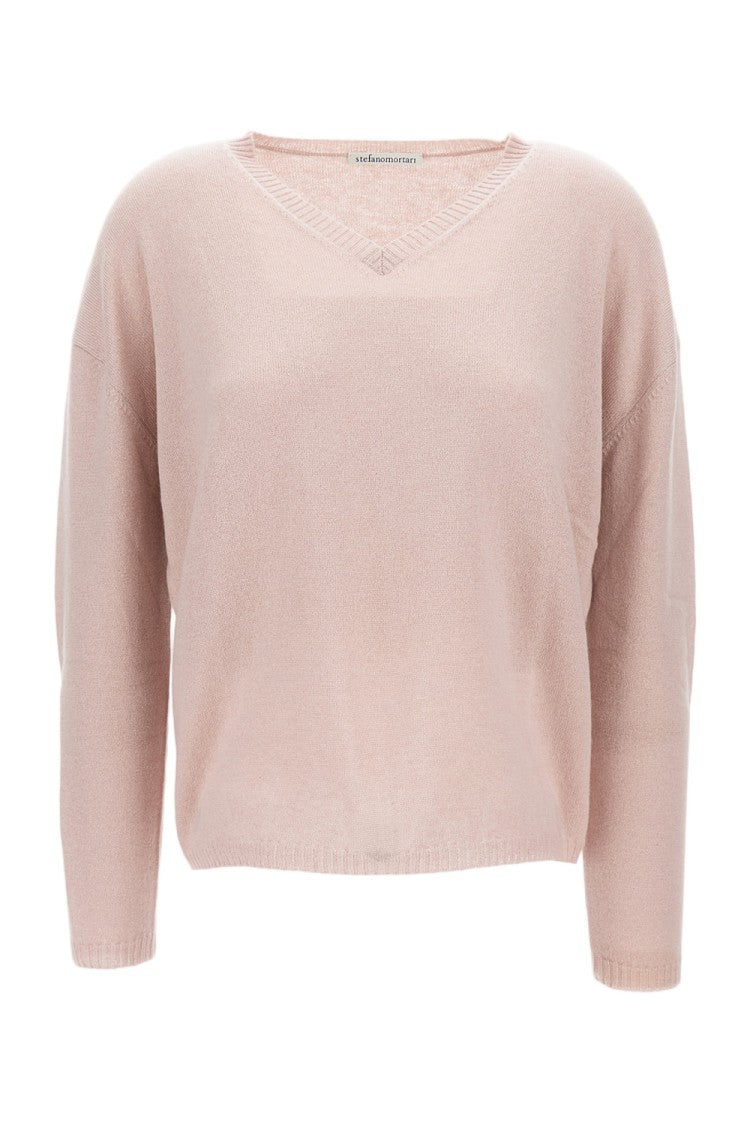 Stefano Mortari Knit Sweater In Soft Pink