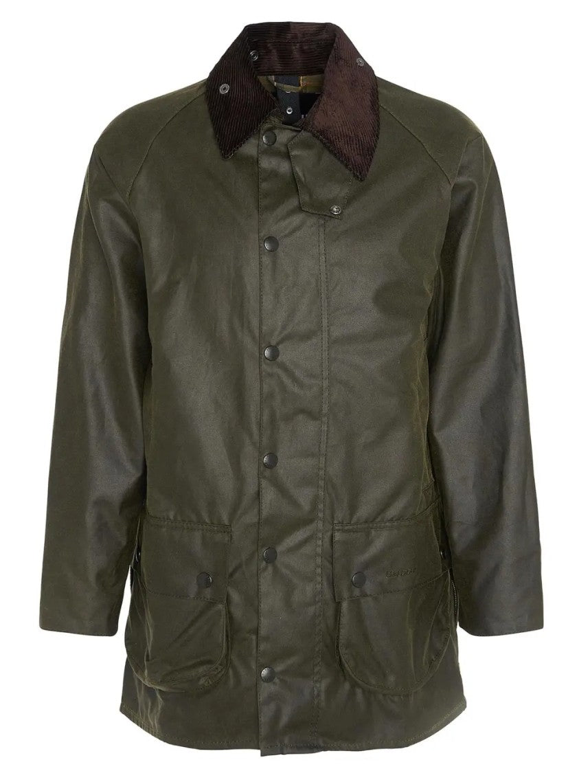 Barbour Beaufort Wax Jacket With Corduroy Collar