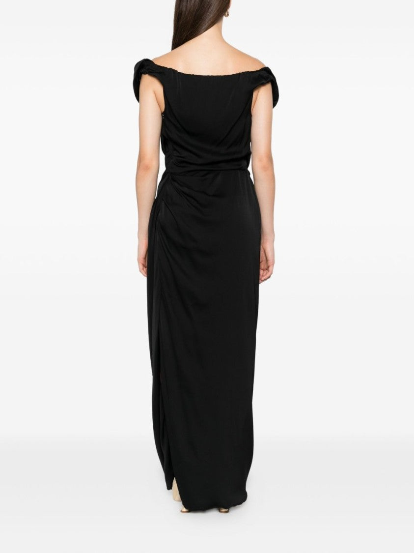Vivienne Westwood Off-Shoulder Black Maxi Dress