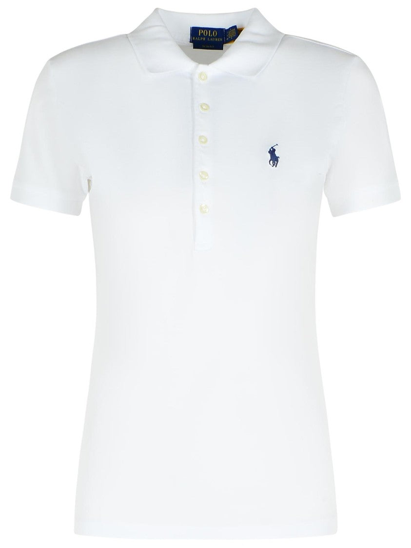 Polo Ralph Lauren Julie' White Cotton Polo Shirt