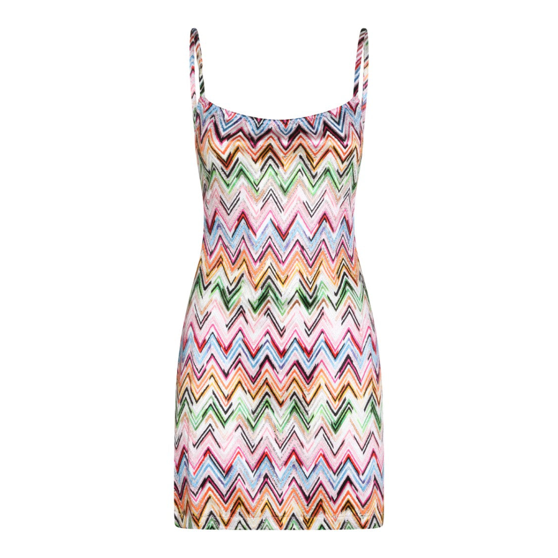 Missoni Playful Zigzag Pattern Fitted Mini Dress